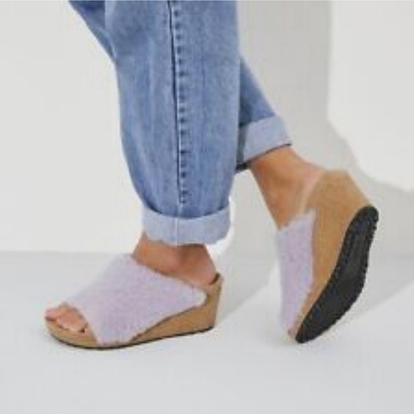 Birkenstock Shoes - NWT BIRKENSTOCK NAMIKA TEDDY WEDGE IN LILAC EU 38 $170